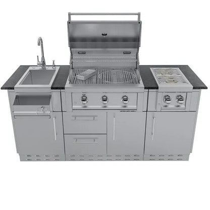Sunstone Caprice 6.4′ Grill & Bar Sink Outdoor Island Package