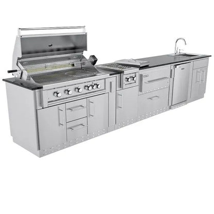 Sunstone French Quarter 13.7′ Outdoor Kitchen Island Package