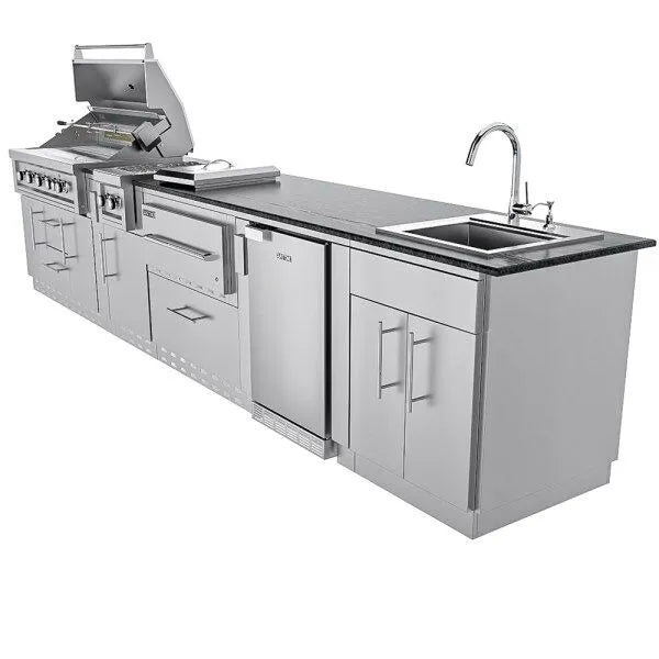 Sunstone French Quarter 13.7′ Outdoor Kitchen Island Package