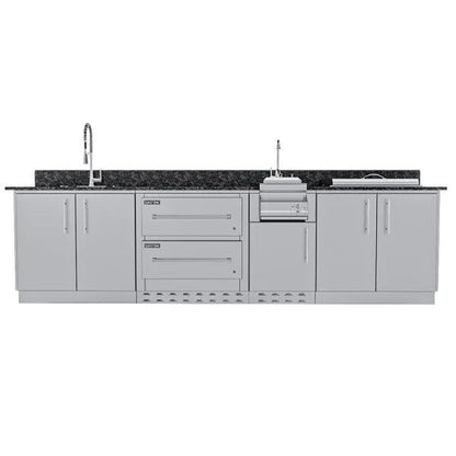 Sunstone Galley 10.8′ Clean & Prep Outdoor Kitchen Island Package