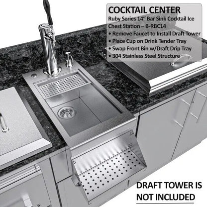 Sunstone Galley 10.8′ Clean & Prep Outdoor Kitchen Island Package