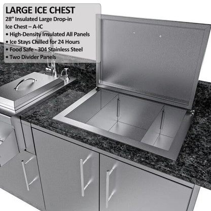Sunstone Galley 10.8′ Clean & Prep Outdoor Kitchen Island Package