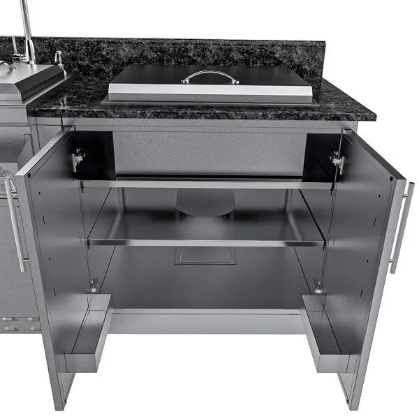 Sunstone Galley 10.8′ Clean & Prep Outdoor Kitchen Island Package