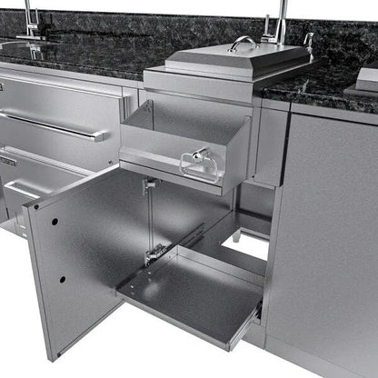 Sunstone Galley 10.8′ Clean & Prep Outdoor Kitchen Island Package