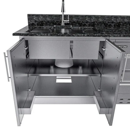 Sunstone Galley 10.8′ Clean & Prep Outdoor Kitchen Island Package