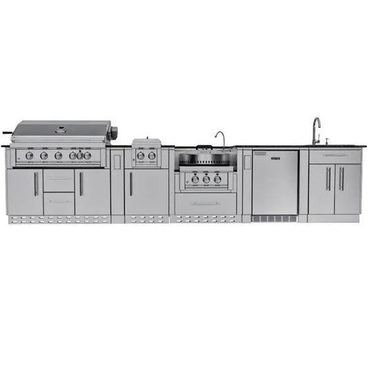 Sunstone Hill Country 13′6″ Outdoor Kitchen Island Package