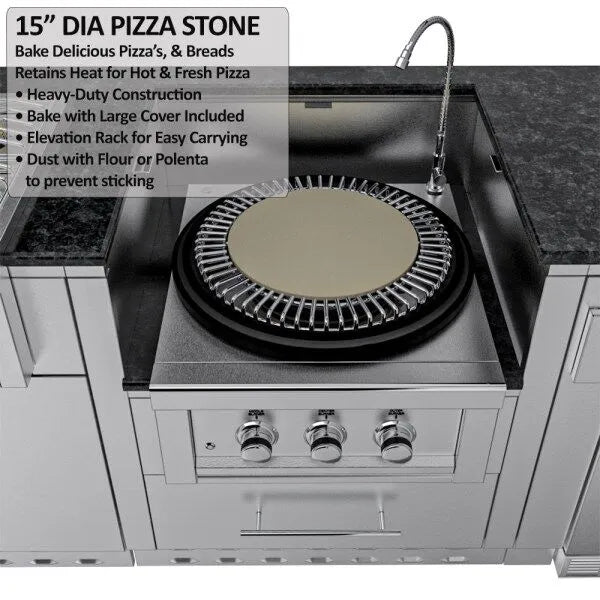 Sunstone Hill Country 13′6″ Outdoor Kitchen Island Package