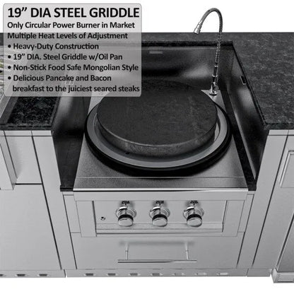 Sunstone Hill Country 13′6″ Outdoor Kitchen Island Package