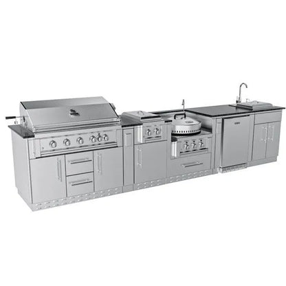 Sunstone Hill Country 13′6″ Outdoor Kitchen Island Package