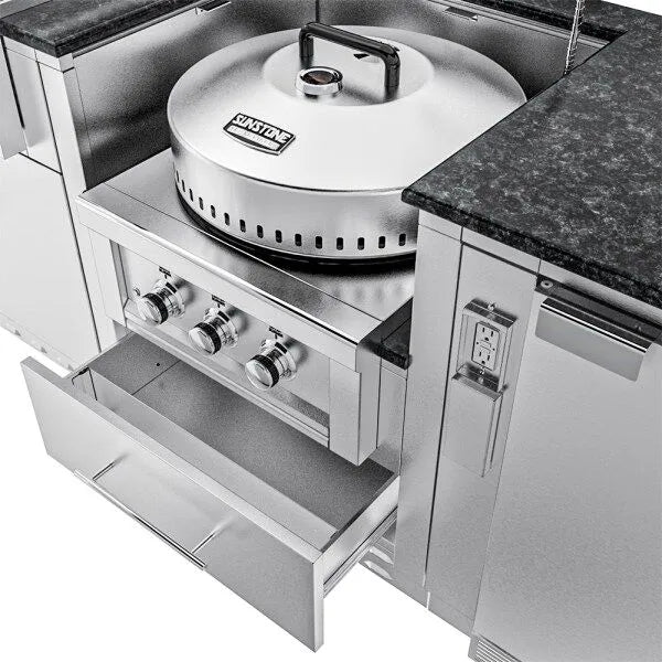 Sunstone Hill Country 13′6″ Outdoor Kitchen Island Package