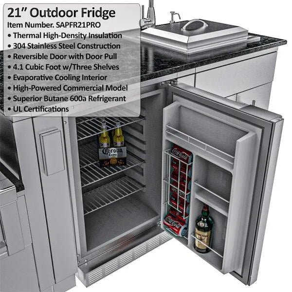 Sunstone Hill Country 13′6″ Outdoor Kitchen Island Package