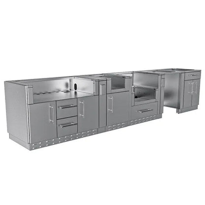 Sunstone Hill Country 13′6″ Outdoor Kitchen Island Package