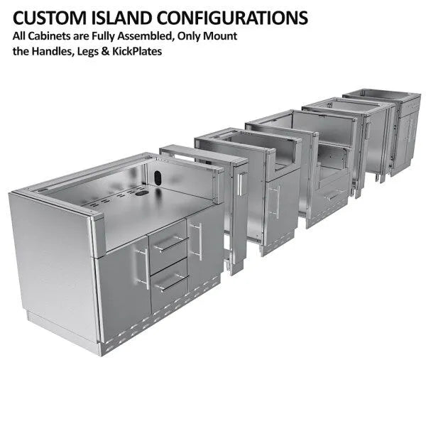 Sunstone Hill Country 13′6″ Outdoor Kitchen Island Package
