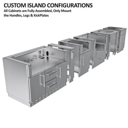 Sunstone Hill Country 13′6″ Outdoor Kitchen Island Package