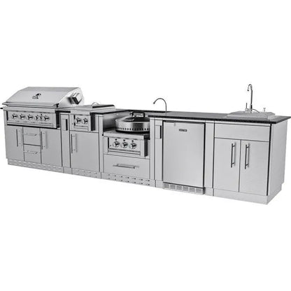 Sunstone Hill Country 13′6″ Outdoor Kitchen Island Package