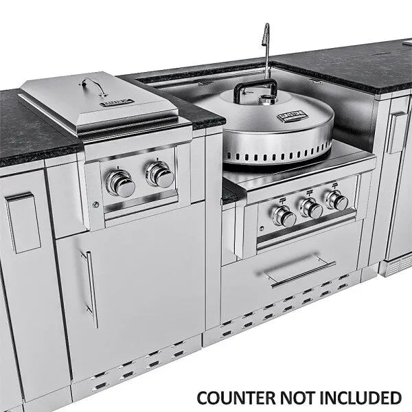 Sunstone Hill Country 13′6″ Outdoor Kitchen Island Package