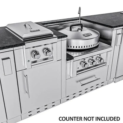 Sunstone Hill Country 13′6″ Outdoor Kitchen Island Package
