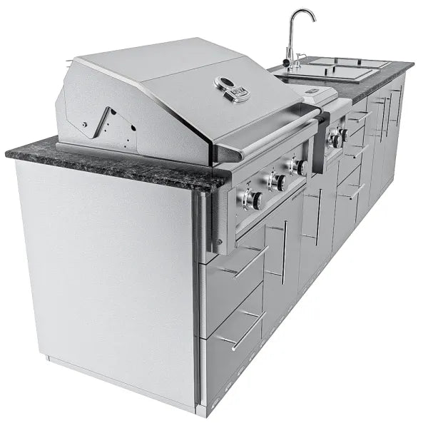 Sunstone Magnolia 10′ ADA-Compliant Outdoor Kitchen Island Package