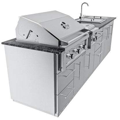Sunstone Magnolia 10′ ADA-Compliant Outdoor Kitchen Island Package