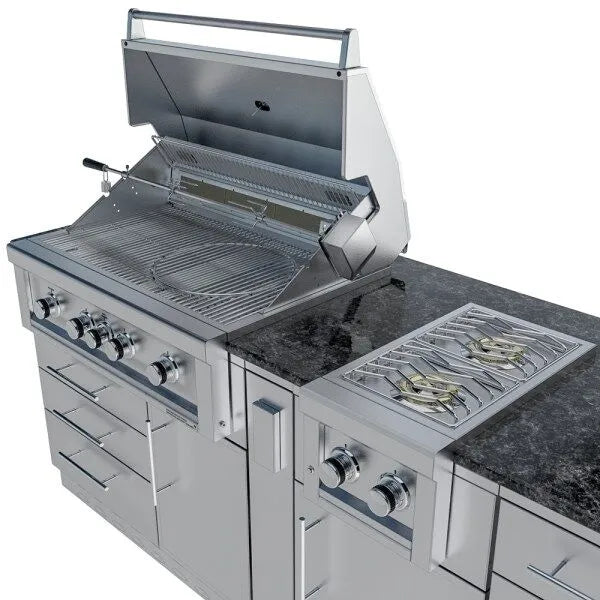 Sunstone Savanna 16′ Outdoor Kitchen Island Package with 60° Angle
