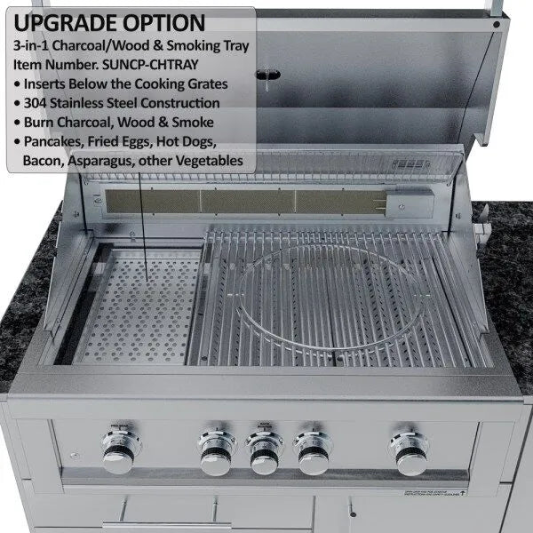 Sunstone Savanna 16′ Outdoor Kitchen Island Package with 60° Angle