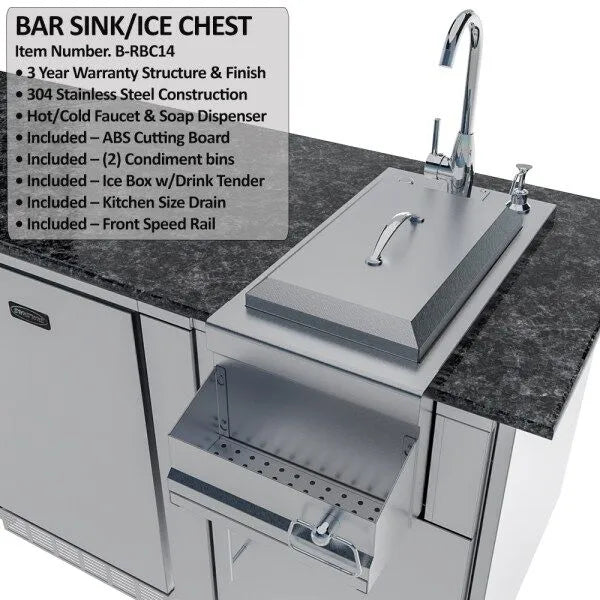 Sunstone Savanna 16′ Outdoor Kitchen Island Package with 60° Angle