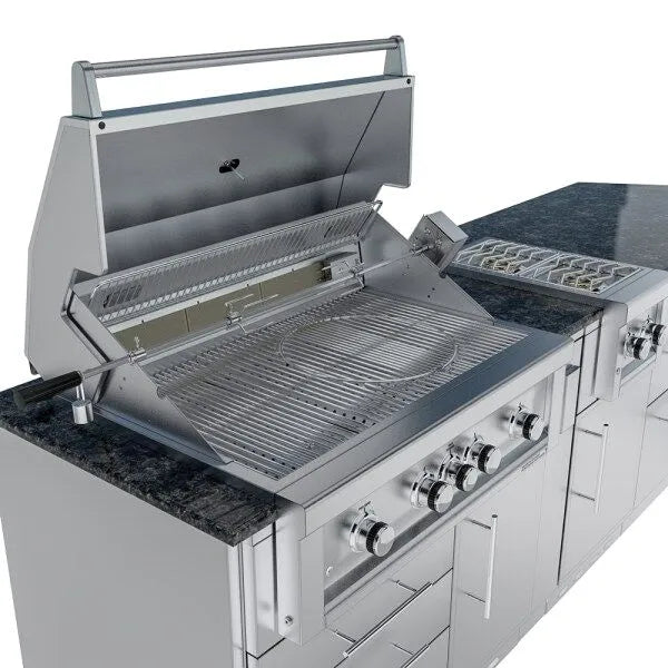 Sunstone Savanna 16′ Outdoor Kitchen Island Package with 60° Angle