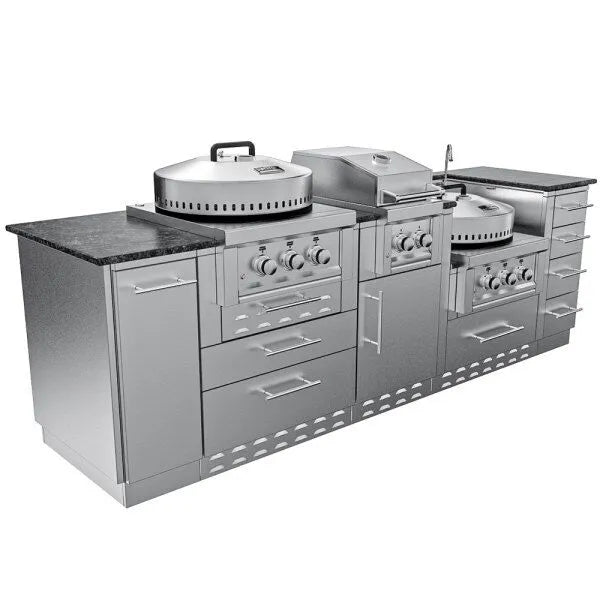 Sunstone TexCajun 9′ Cajun Specialty Outdoor Kitchen Island Package