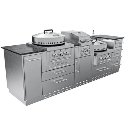 Sunstone TexCajun 9′ Cajun Specialty Outdoor Kitchen Island Package