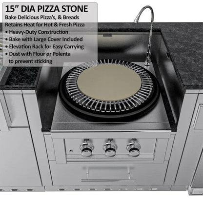 Sunstone TexCajun 9′ Cajun Specialty Outdoor Kitchen Island Package
