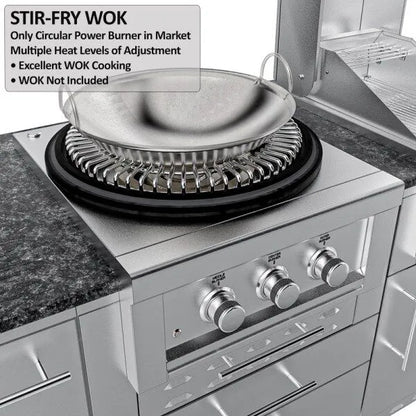 Sunstone TexCajun 9′ Cajun Specialty Outdoor Kitchen Island Package