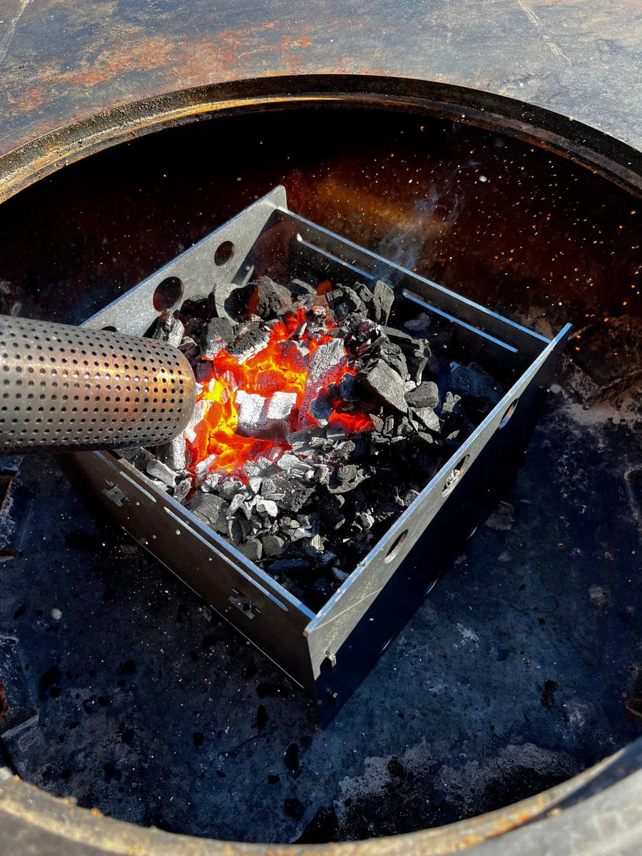 Arteflame Fuel Saver — Charcoal/Wood Heat-Focus Insert (Fits 30″ & 40″ Grills, Steel)