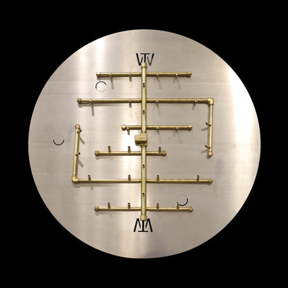 CROSSFIRE U300 burner on 36" circular plate, black background