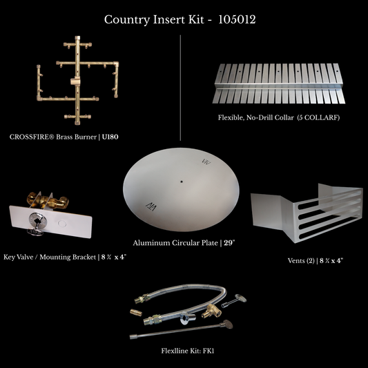 Warming Trends Belgard Country fire pit gas insert kit