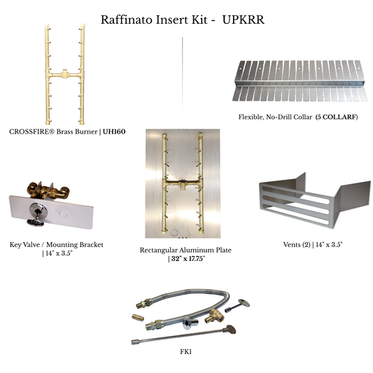 Warming Trends Techo-Bloc Raffinato fire pit gas insert kit