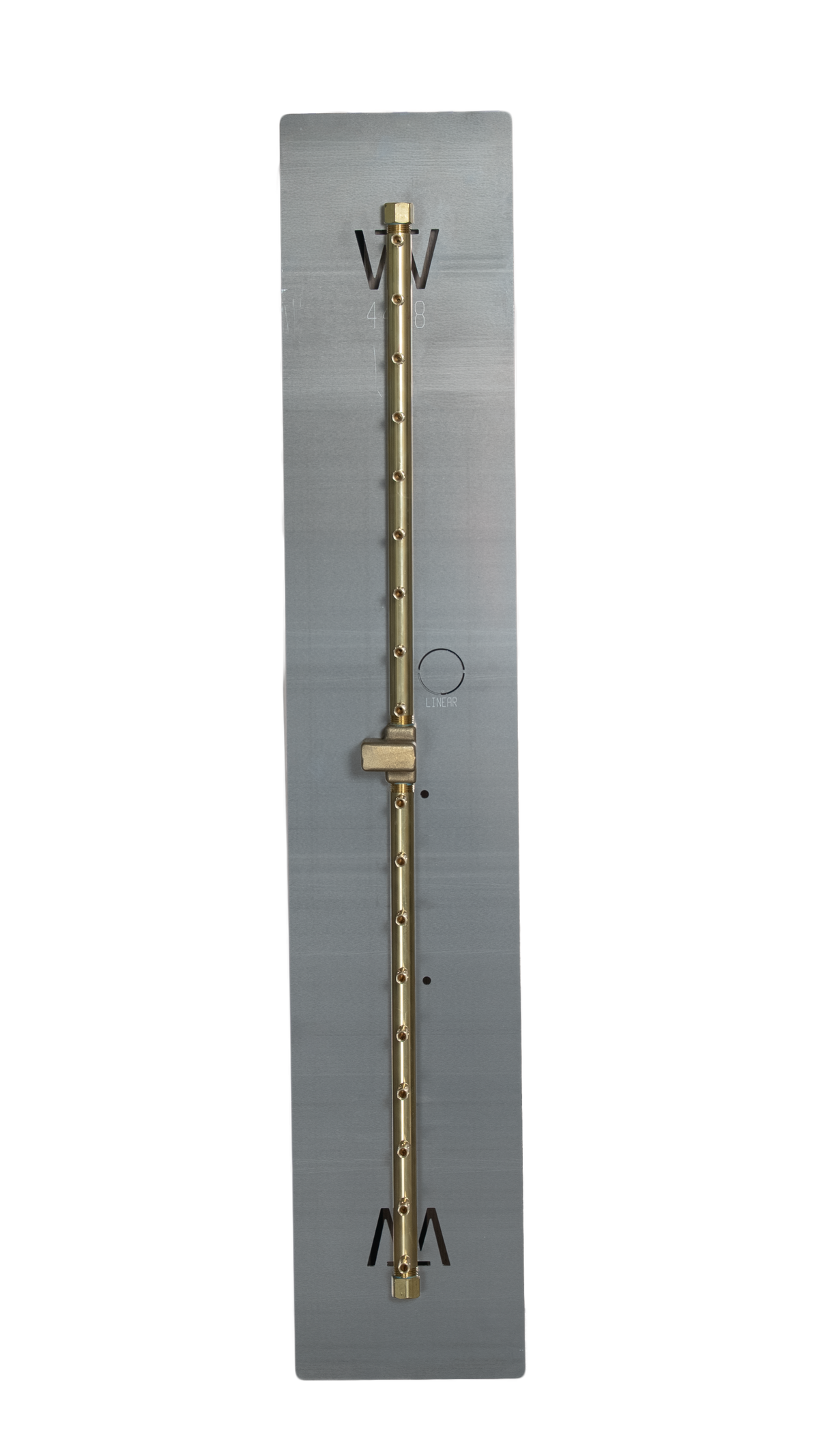 CROSSFIRE UL190 burner mounted on 44" x 8" aluminum plate