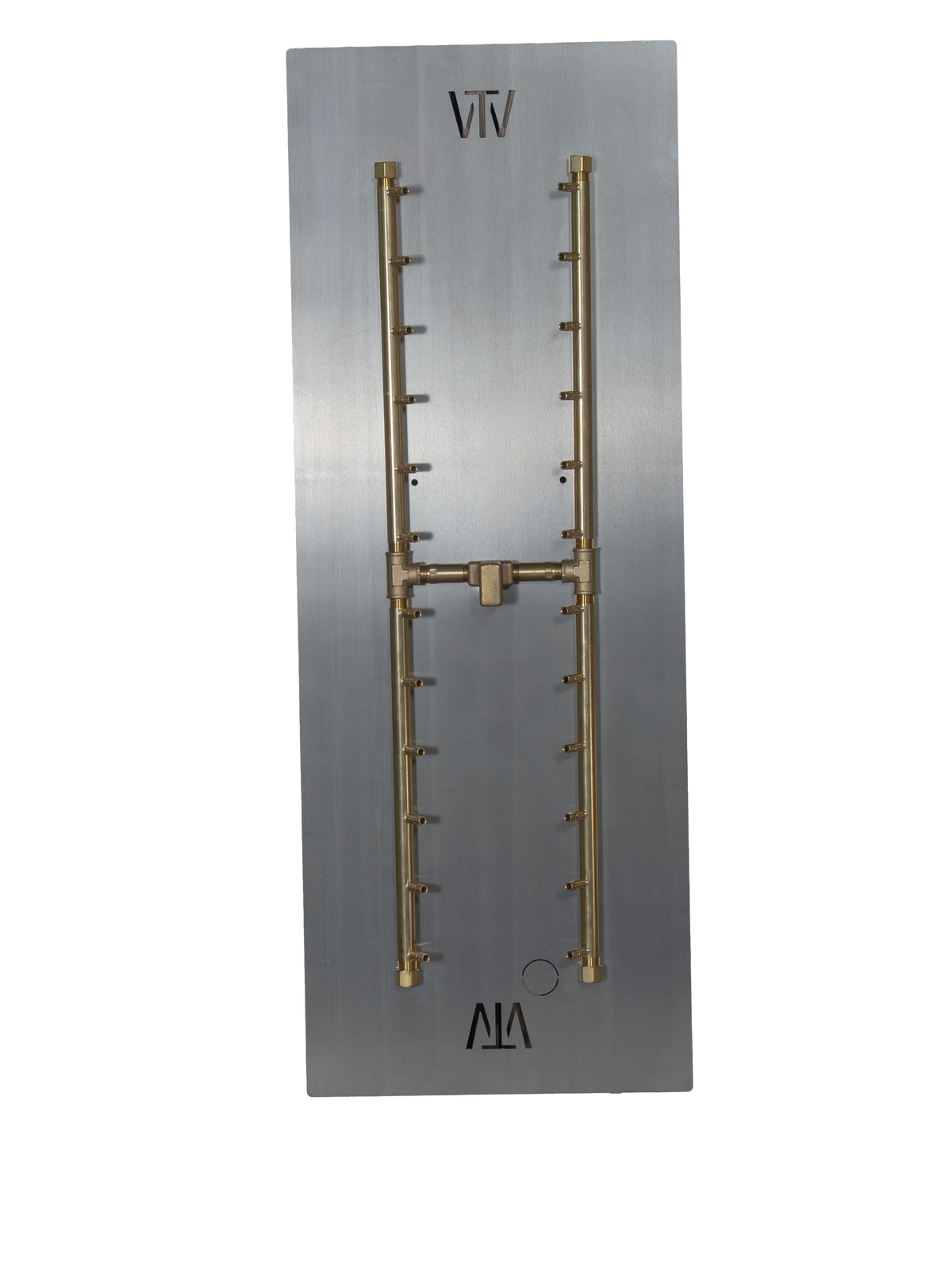 CROSSFIRE UH240 burner mounted on 46" x 17" aluminum plate