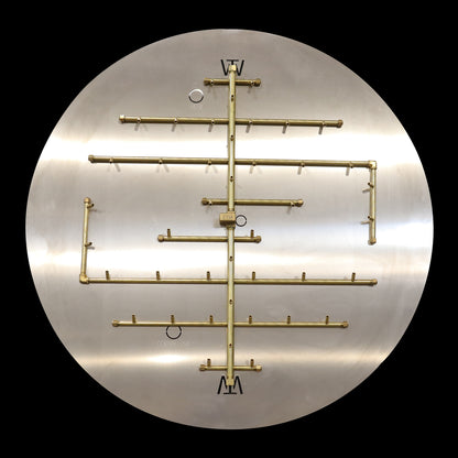 CROSSFIRE U420 burner on 48" circular plate, black background