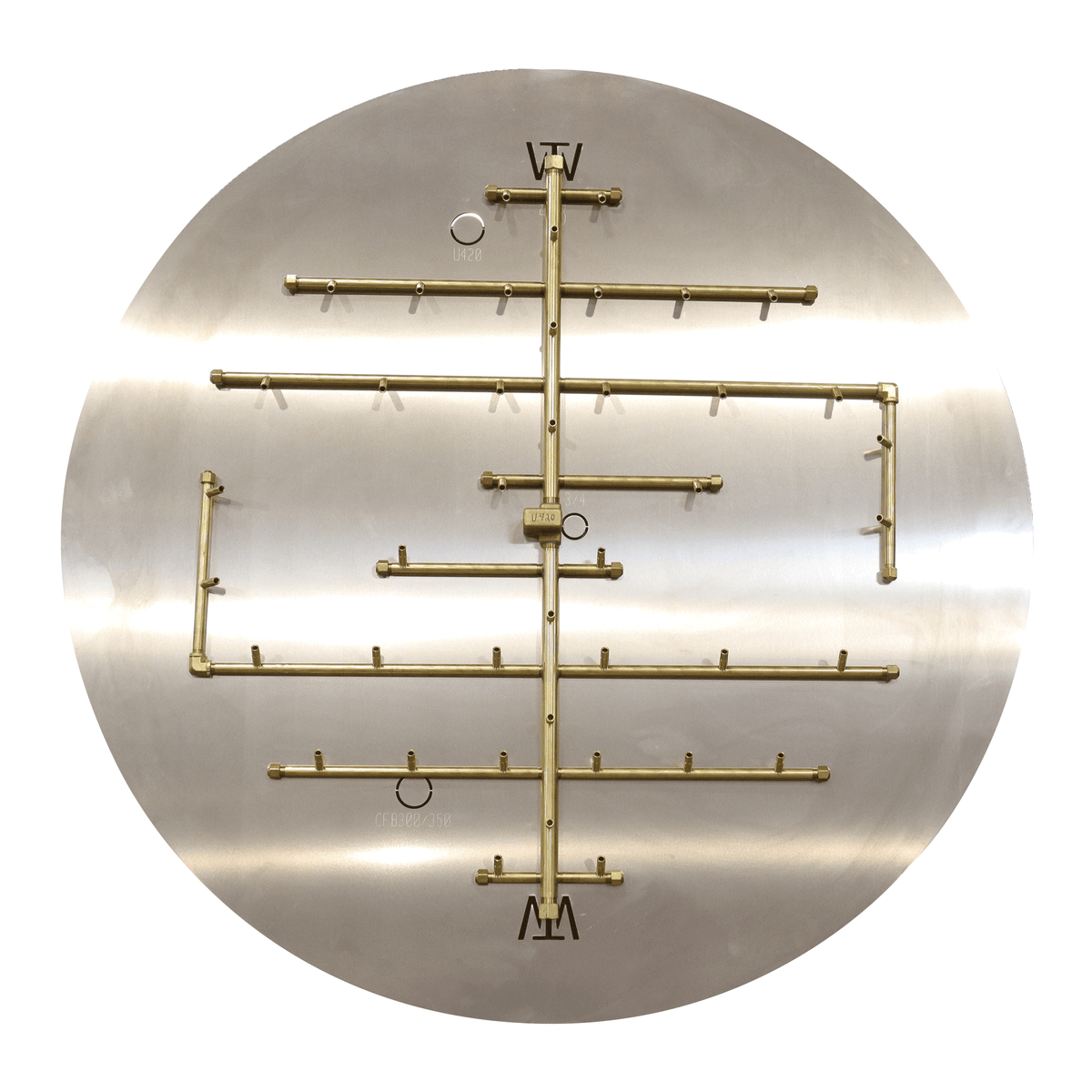 CROSSFIRE U420 burner mounted on 48" circular aluminum plate