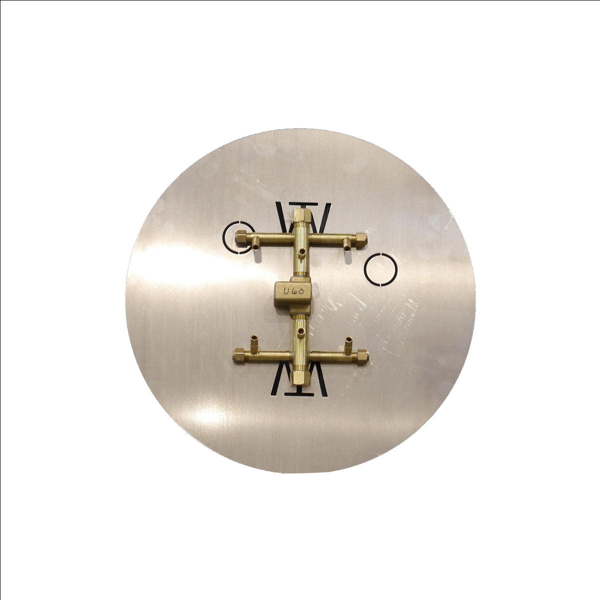 CROSSFIRE U60 burner mounted on 18" circular aluminum plate