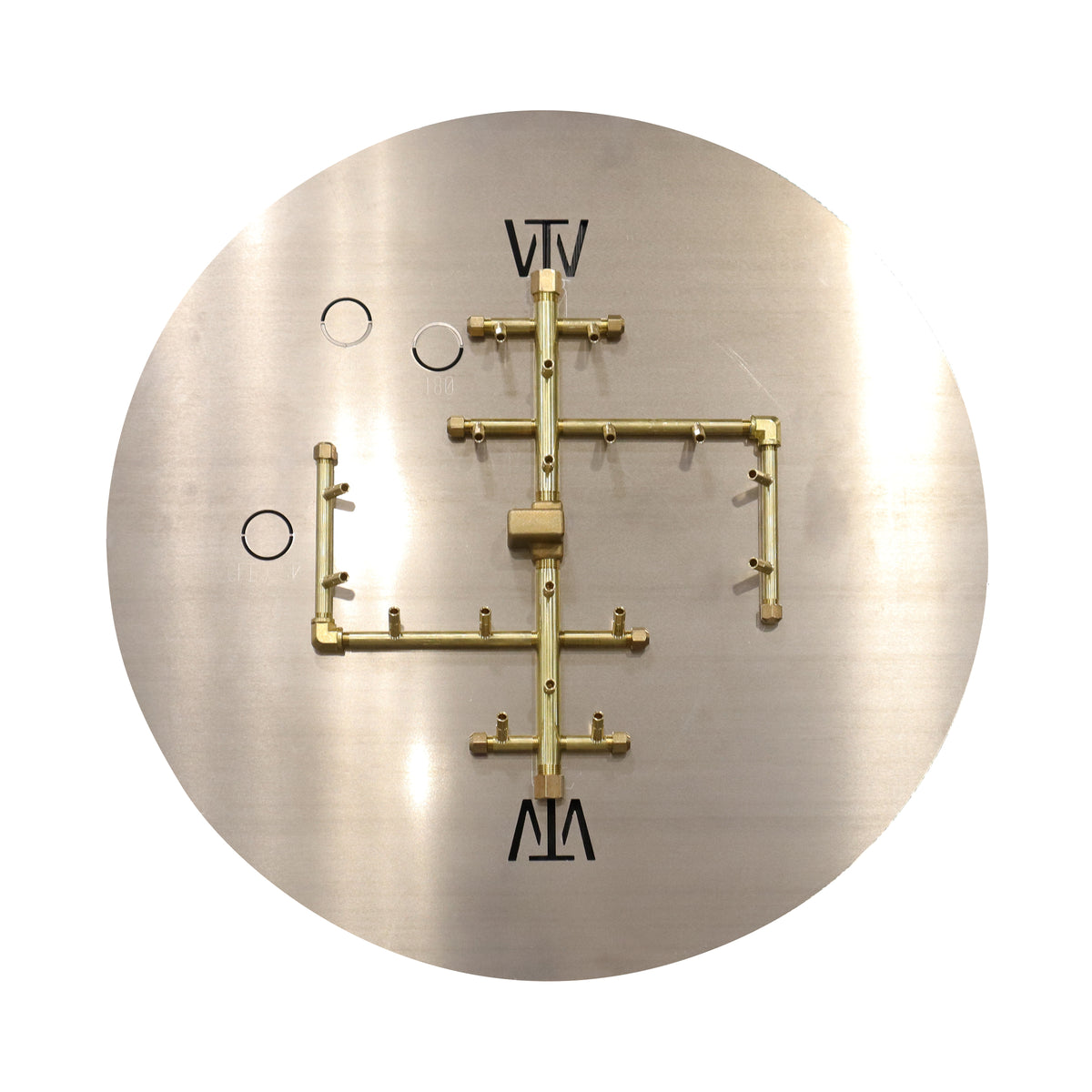 CROSSFIRE U180 burner mounted on 30" circular aluminum plate