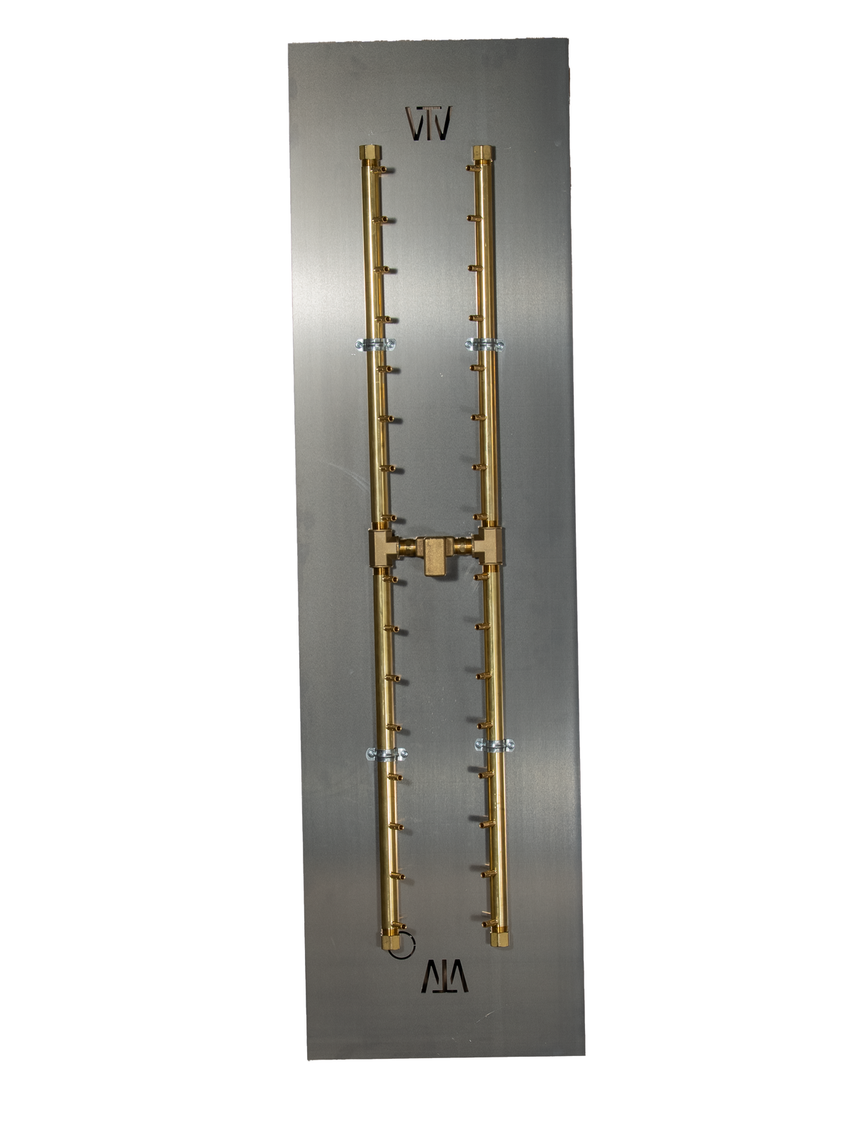 CROSSFIRE UH340 burner mounted on 62" x 25" aluminum plate