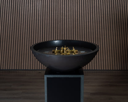 AON Aura concrete fire bowl in Black, detail view