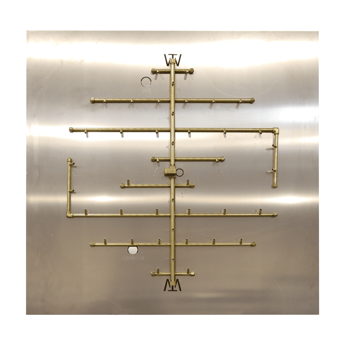 CROSSFIRE U420 burner mounted on 48" square aluminum plate