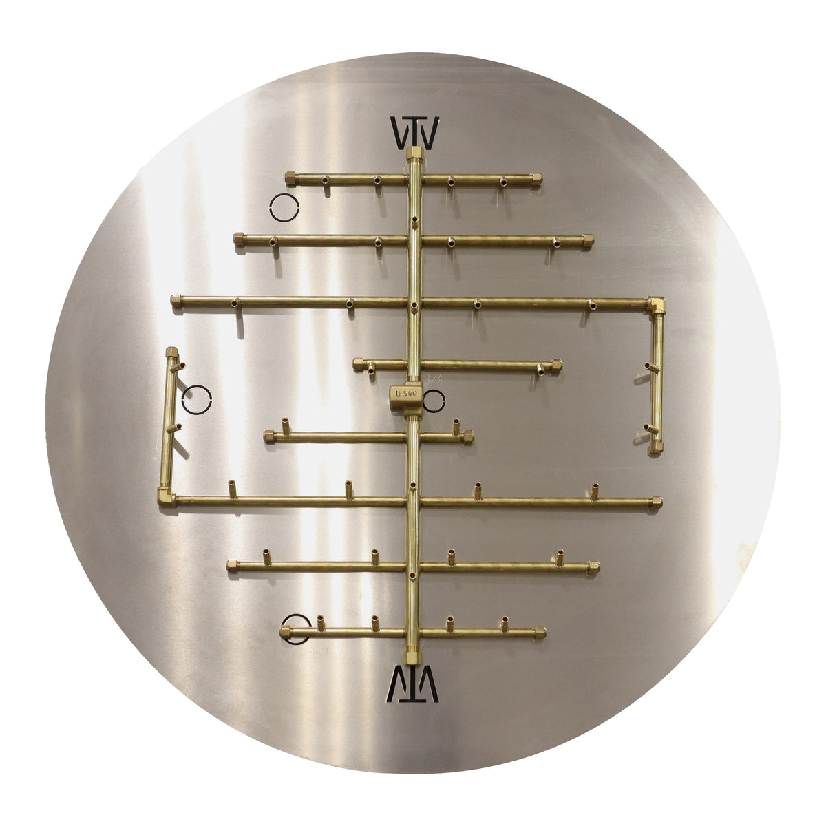 CROSSFIRE U360 burner mounted on 42" circular aluminum plate