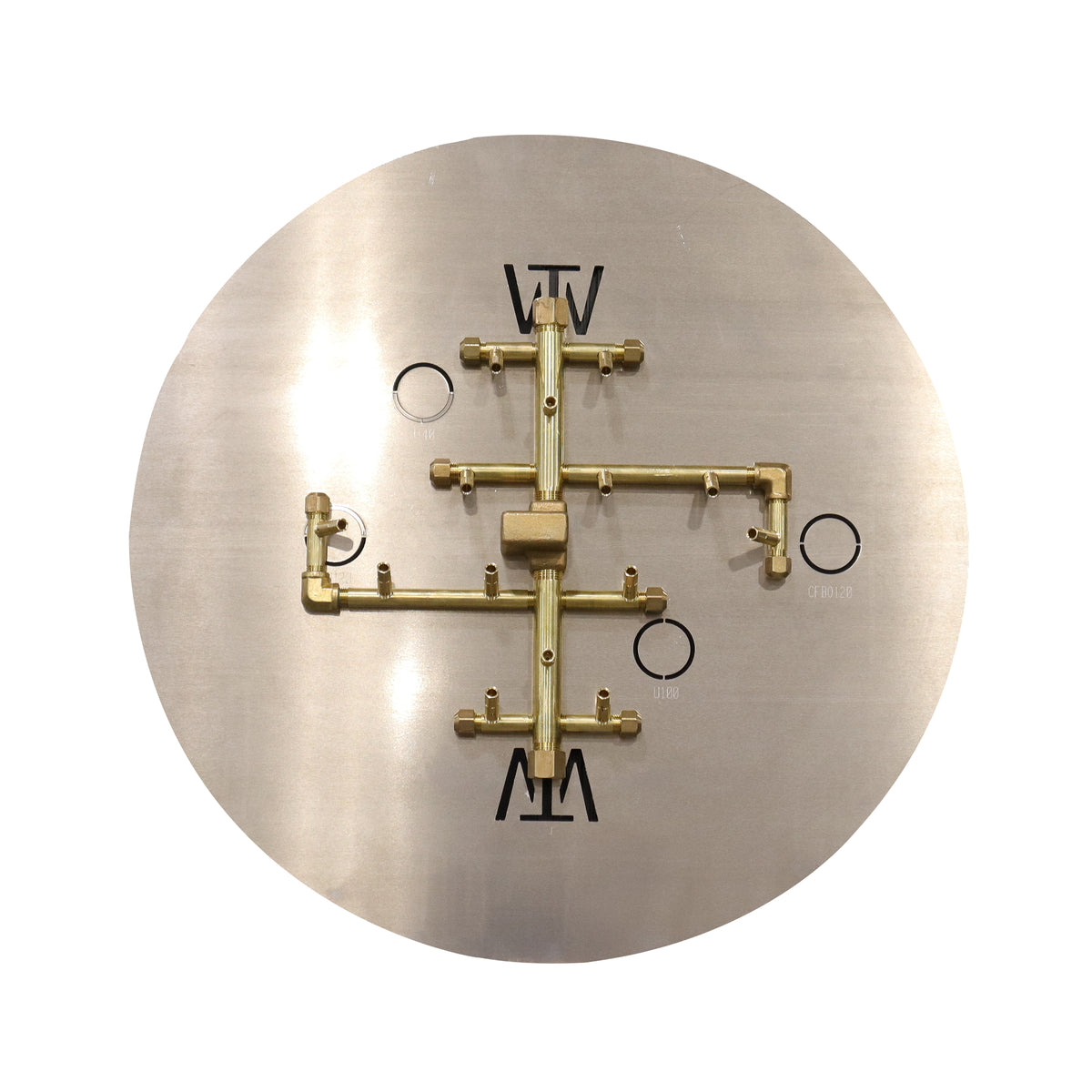 CROSSFIRE U140 burner mounted on 24" circular aluminum plate