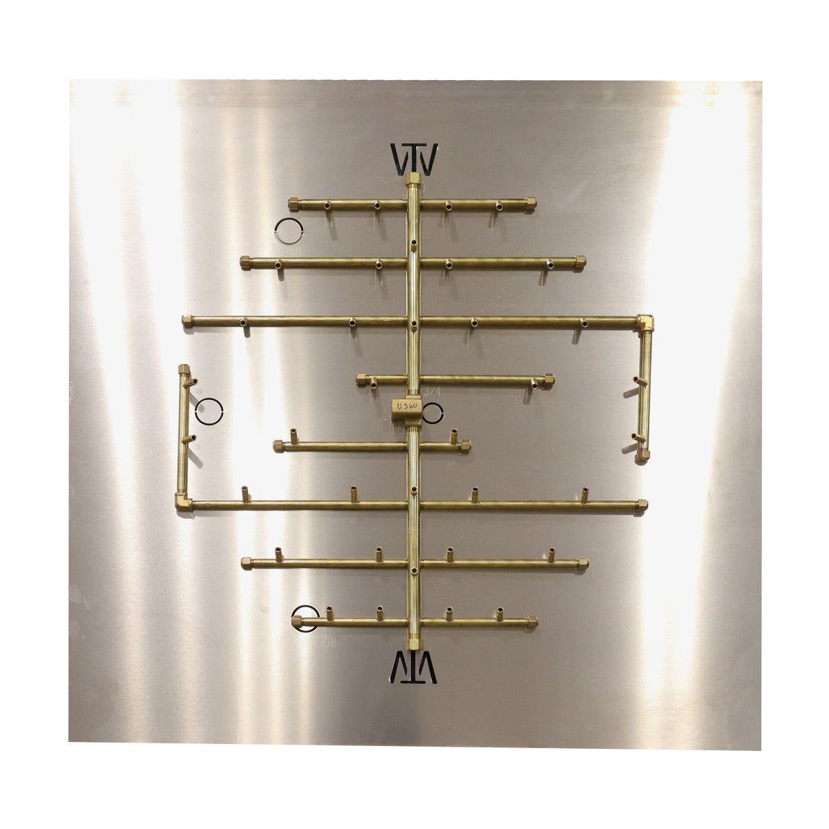 CROSSFIRE U360 burner mounted on 42" square aluminum plate