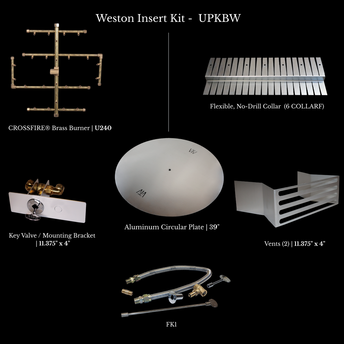 Warming Trends Belgard Weston fire pit gas insert kit