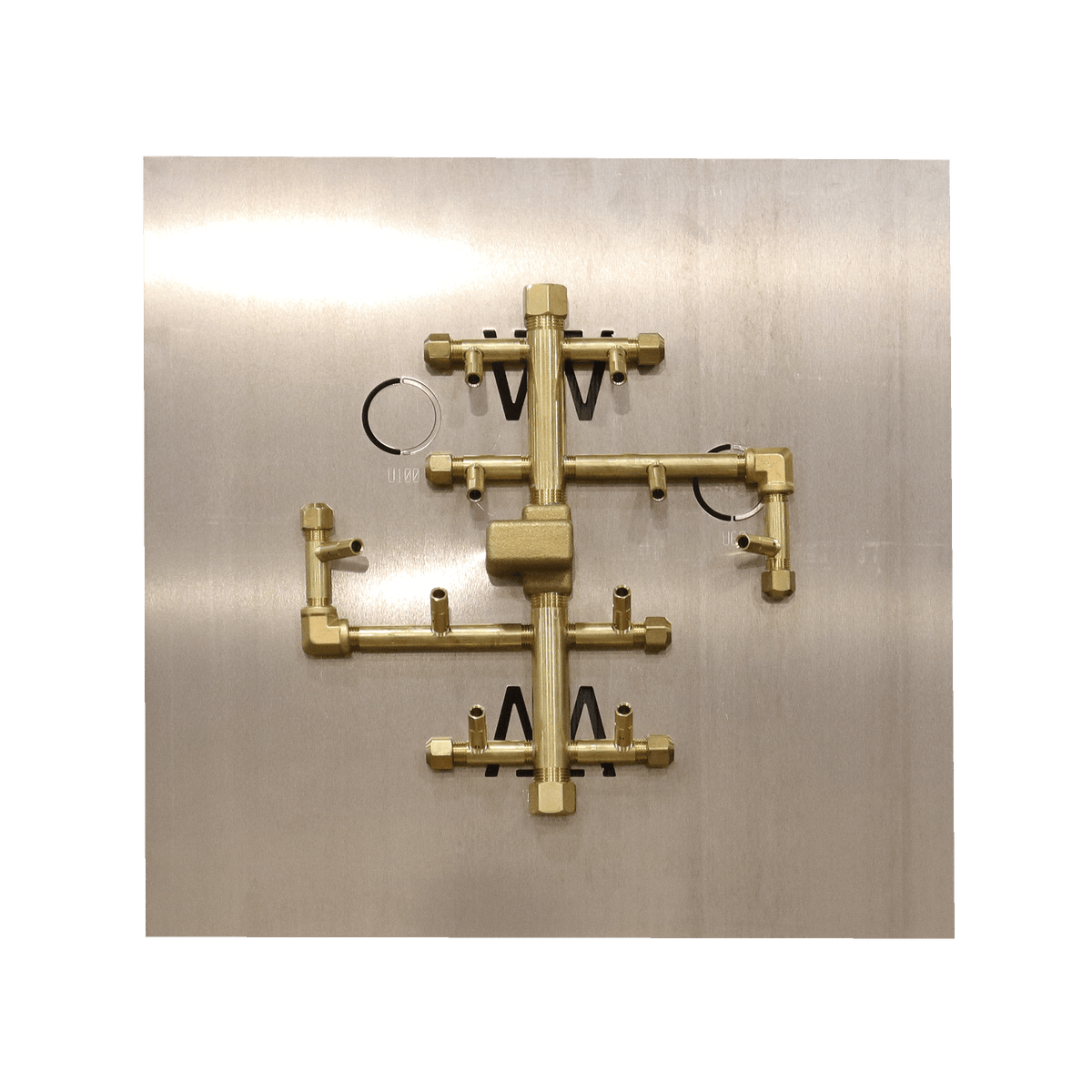 CROSSFIRE U100 burner mounted on 18" square aluminum plate