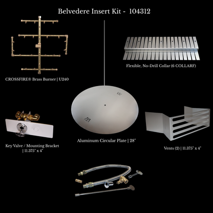Warming Trends Belvedere gas insert kit, alternate view